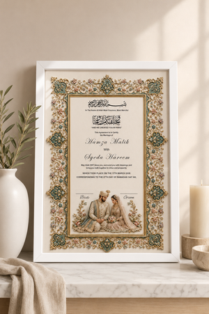 Ahd e Wafa 3D Nikah Frame