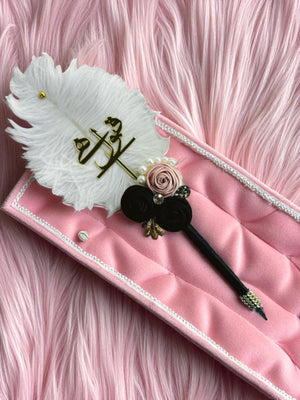 Black Pink Handmade Premium Nikah Pen