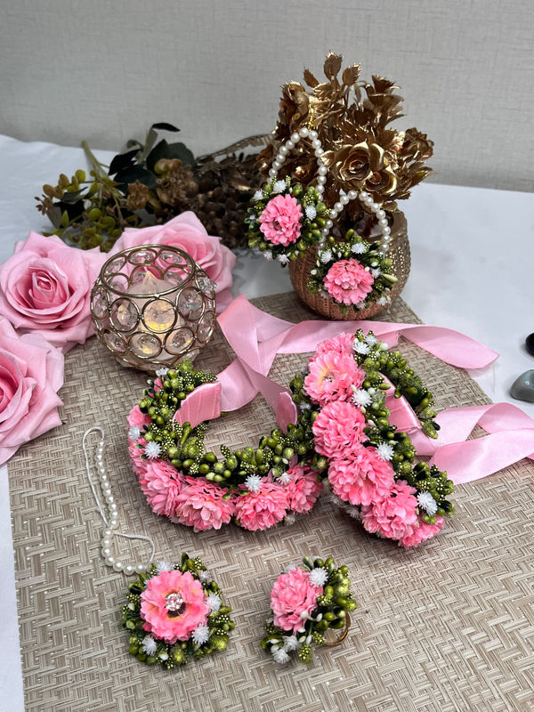 Blushing Pink & Olive Floral Bridal Gajray