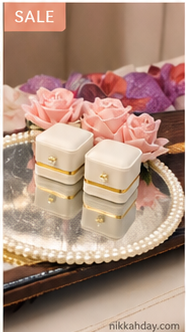 Luxury Ring Tray Velvet Ring Box Set – Wedding & Engagement