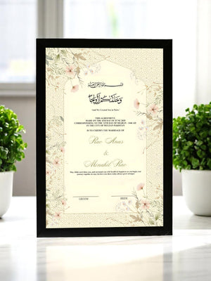 Floral Aesthetic Chest Nikah Frame