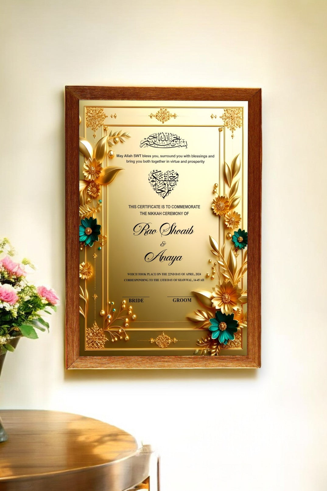 Golden Flowers Nikah Frame Luxurious Nikah Nama By Nikkahday Nikkah Day golden-flowers-nikah-frame-luxurious-nikah-nama-by-nikkahday-nikkah-day