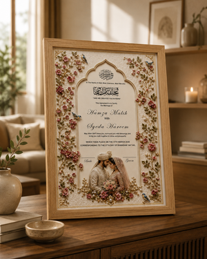 Gulistan e Ishq 3D Floral Nikah Frame