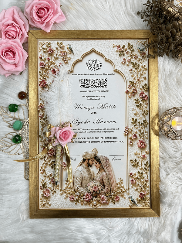 Gulistan e Ishq Nikah Frame with pen