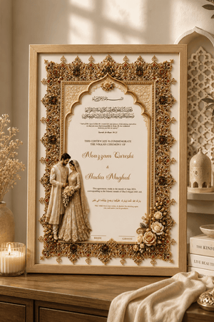 Jannat Kay Pattay 3d Nikkah Frame