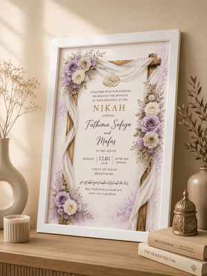 Lavender Bloom Nikah Frame