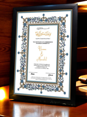 Mandala Blue Magic Nikkah Frame