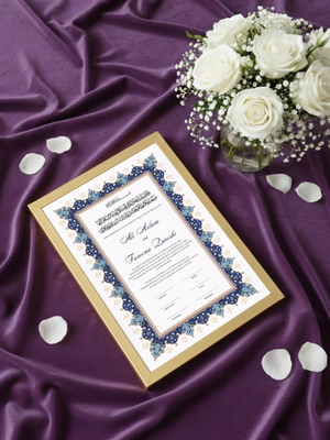 Mandala Supreme Blue Nikah Frame