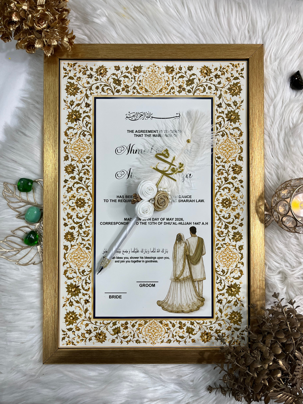 Noor e Wisal Nikah Frame with pen