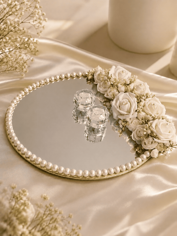 Pearl Reflection Nikkah Mirror Tray