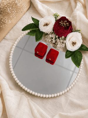 Ruby Bloom Mirror Ring Tray