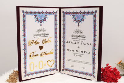 Open Double Self Design Fabric Red Booklet Premium Quality Size ( 18x24 ) Inches