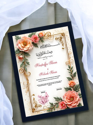 Print Throne Of Flowers Nikah Frame