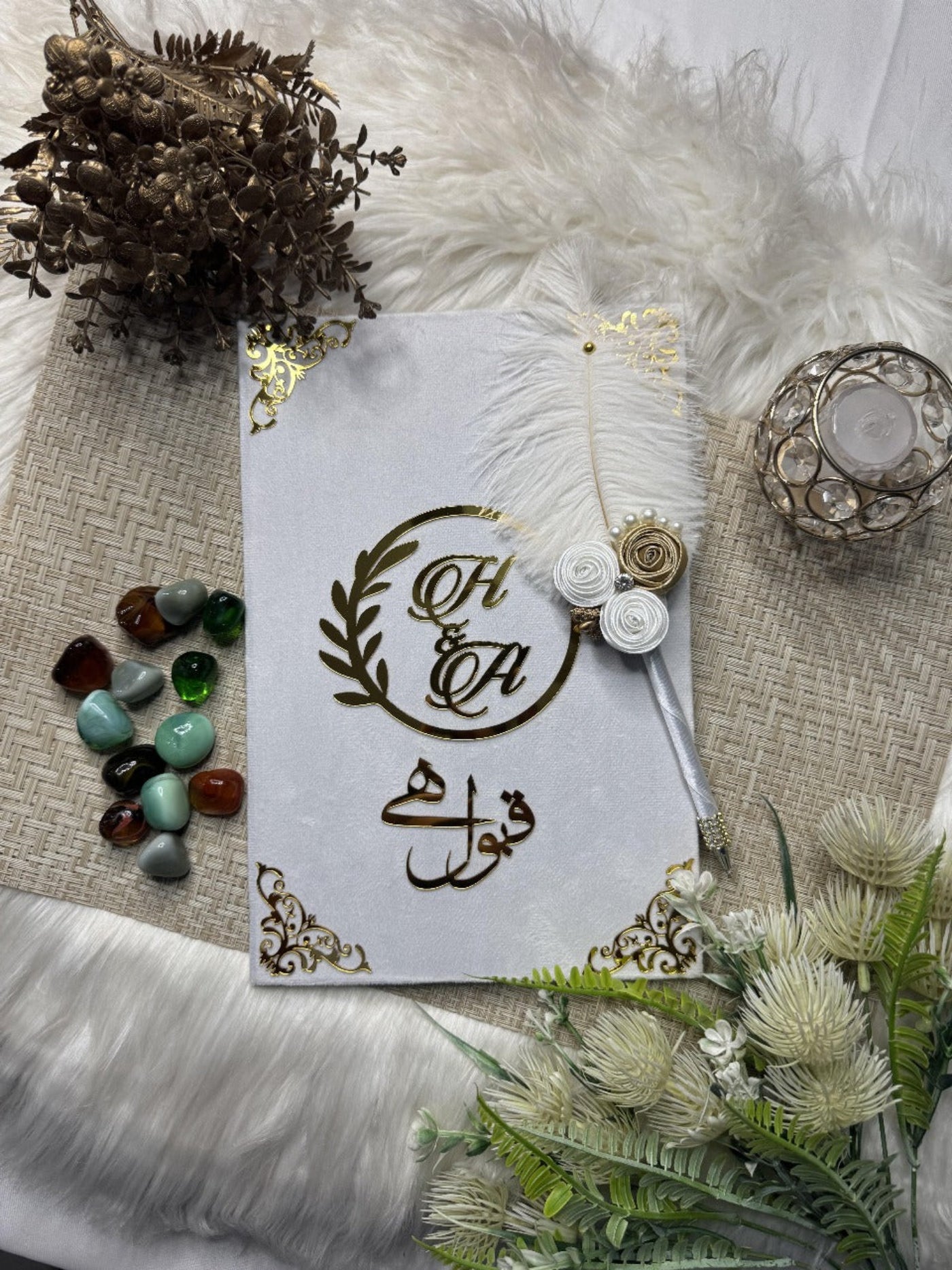 White Nikah Booklet With Pen Deal NikkahDay Pakistan