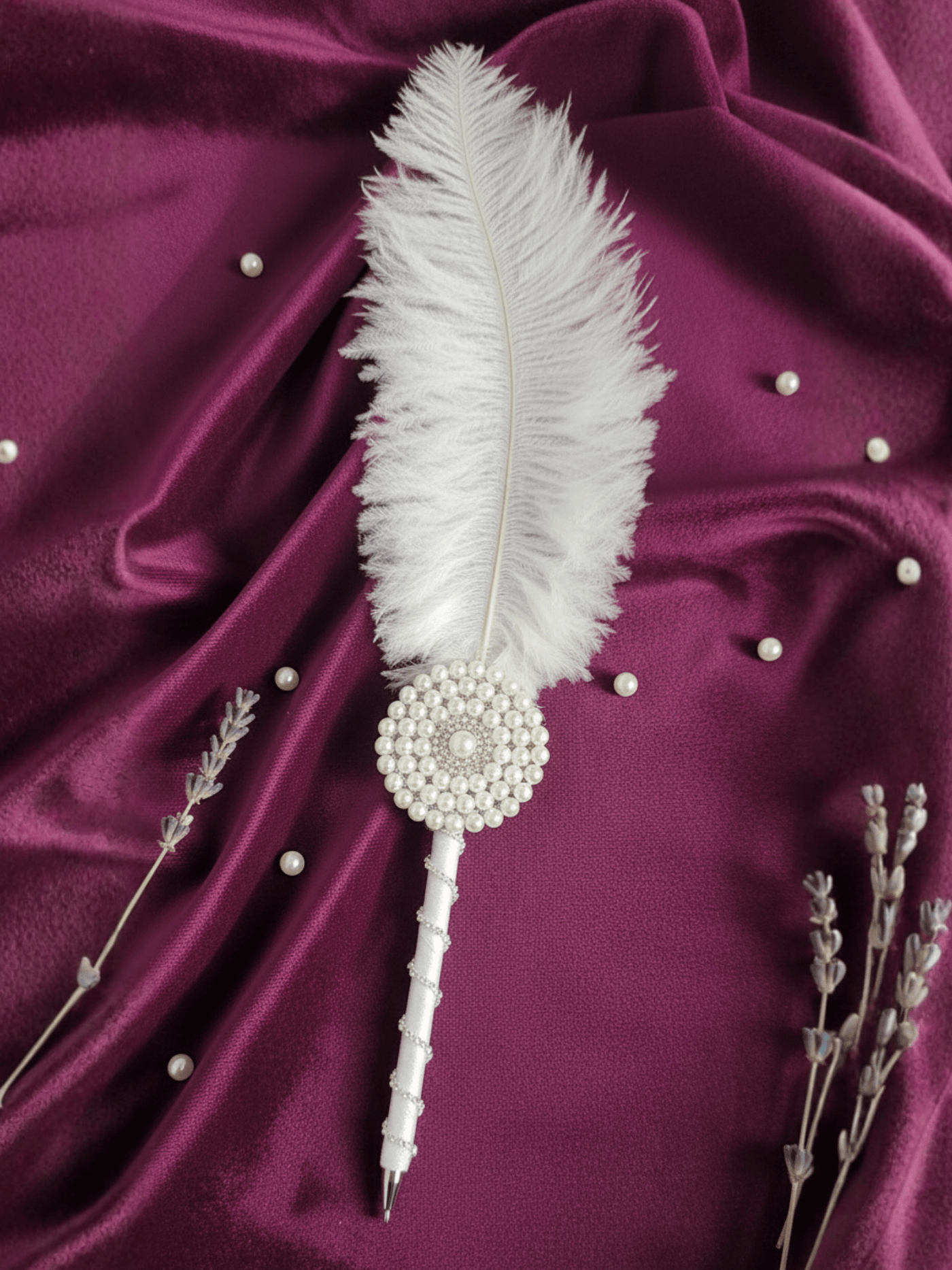 White Pearls Handcrafted Nikah Pen